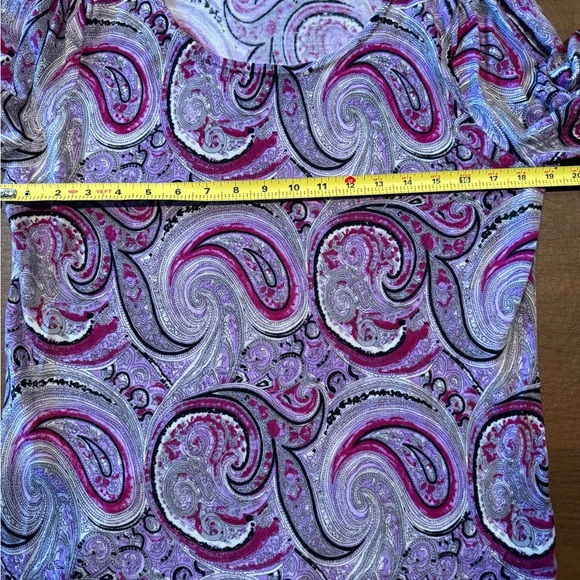 EUC TALBOTS Wool Paisley Pattern Sweater Sz L Freshly Drycleaned! - Picture 3 of 11